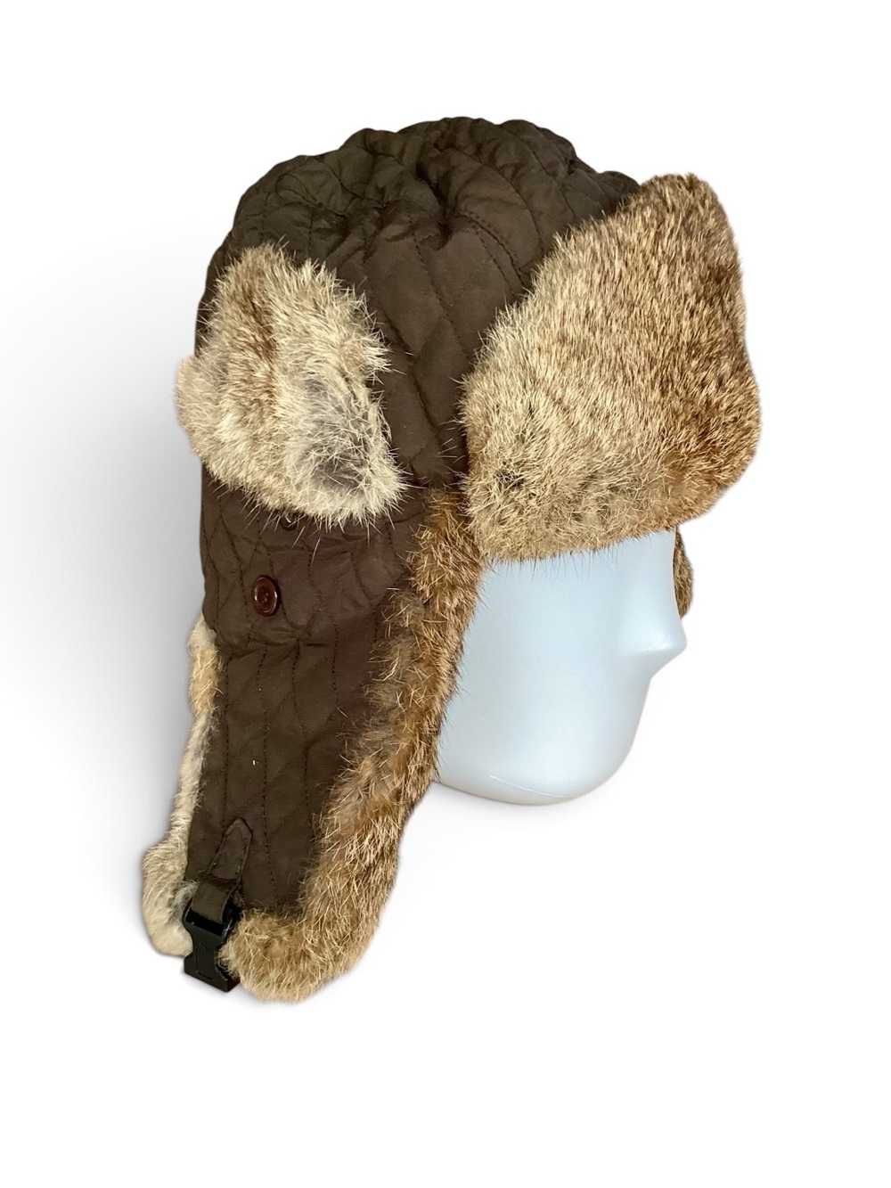 Real Rabbit Fur Trapper Hat L/XL - Picture 5 of 13